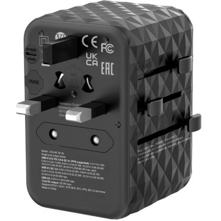 Verbatim UTA-05 Adaptador de Viaje Universal GaN III 65W